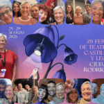 Gonzala Martín Scherman en la Feria de teatro de Castilla y León con compañeros de la profesión